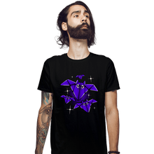 Load image into Gallery viewer, Shirts Fitted Shirts, Mens / Small / Black Origami Bats
