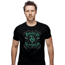 Load image into Gallery viewer, Shirts Fitted Shirts, Mens / Small / Black Proud to be a Slytherin
