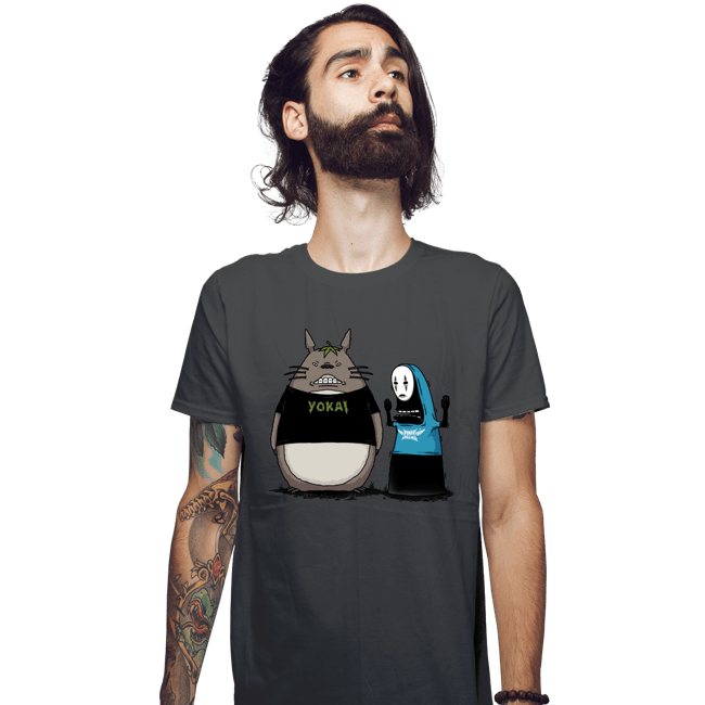 Shirts Fitted Shirts, Mens / Small / Charcoal Anime Sucks