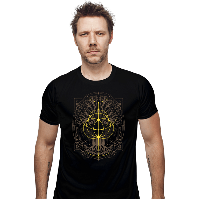 Daily_Deal_Shirts Fitted Shirts, Mens / Small / Black Golden Rings
