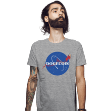 Load image into Gallery viewer, Daily_Deal_Shirts Fitted Shirts, Mens / Small / Sports Grey Nasa Doge
