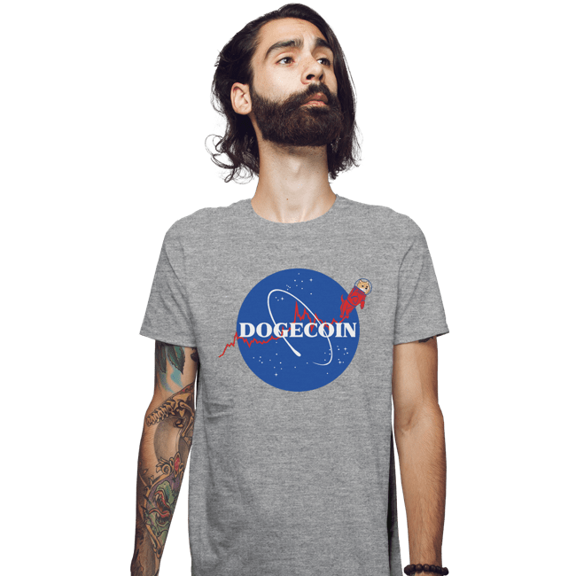 Daily_Deal_Shirts Fitted Shirts, Mens / Small / Sports Grey Nasa Doge