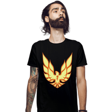 Load image into Gallery viewer, Shirts Fitted Shirts, Mens / Small / Black Dark Phoenix Firebird
