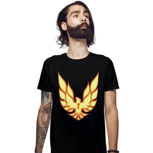 Shirts Fitted Shirts, Mens / Small / Black Dark Phoenix Firebird
