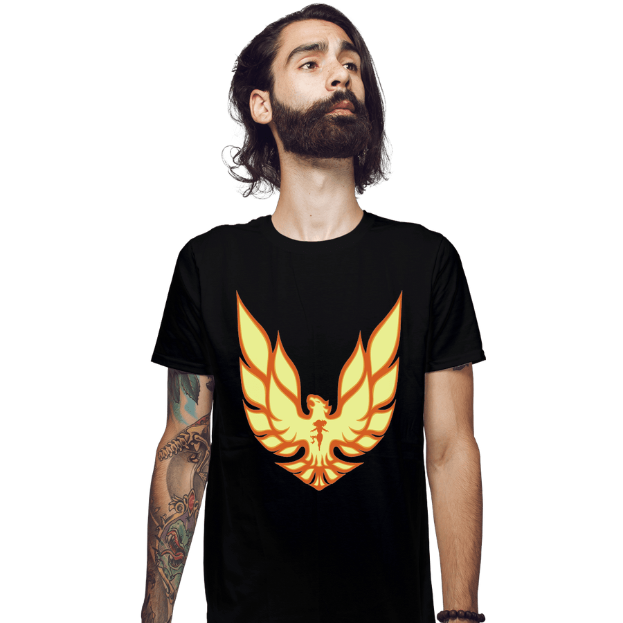 Shirts Fitted Shirts, Mens / Small / Black Dark Phoenix Firebird