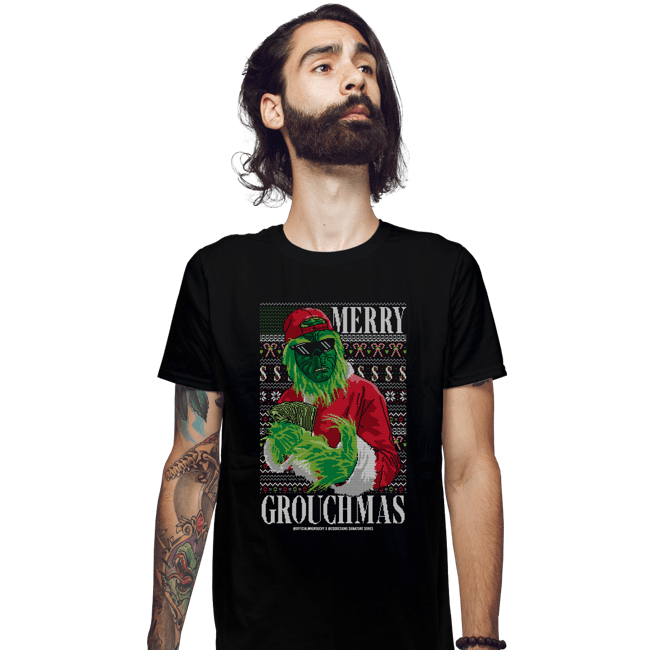 Shirts Fitted Shirts, Mens / Small / Black Mr Grouchy x CoDdesigns Grouchmas Ugly Sweater