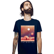 Load image into Gallery viewer, Shirts Fitted Shirts, Mens / Small / Navy Visit Tatooine
