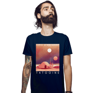 Shirts Fitted Shirts, Mens / Small / Navy Visit Tatooine
