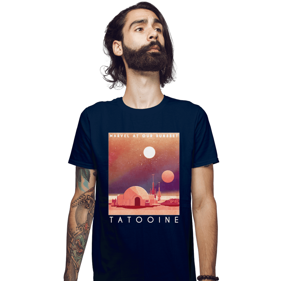 Shirts Fitted Shirts, Mens / Small / Navy Visit Tatooine