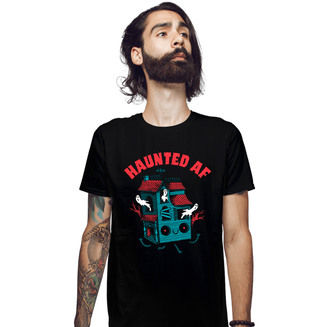 Secret_Shirts Fitted Shirts, Mens / Small / Black Haunted AF