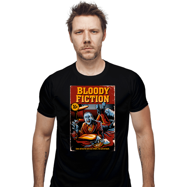 Daily_Deal_Shirts Fitted Shirts, Mens / Small / Black Bloody Fiction