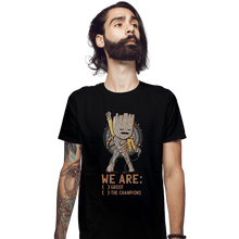Load image into Gallery viewer, Shirts Fitted Shirts, Mens / Small / Black We Are Groot The Champions
