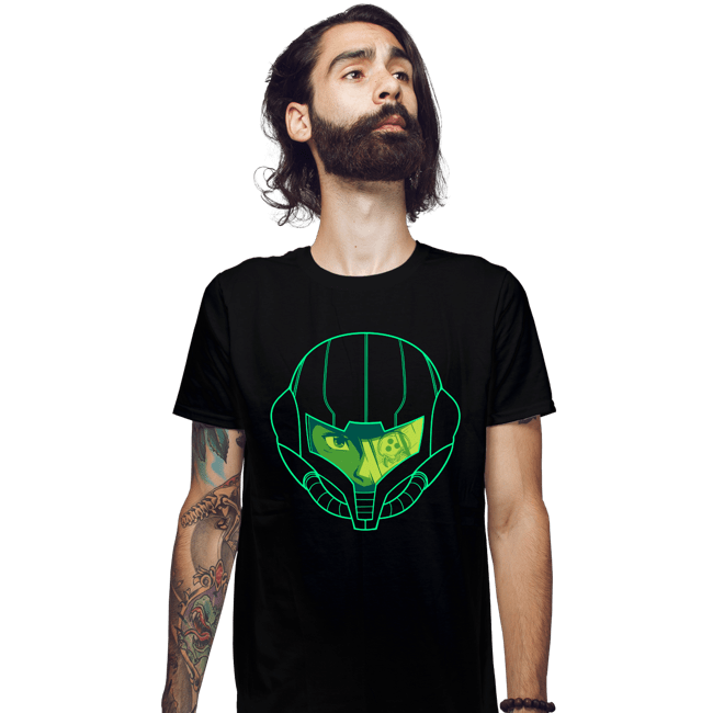 Secret_Shirts Fitted Shirts, Mens / Small / Black Metroid Face
