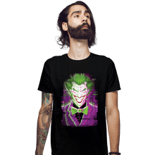 Load image into Gallery viewer, Daily_Deal_Shirts Fitted Shirts, Mens / Small / Black Glitch Joker
