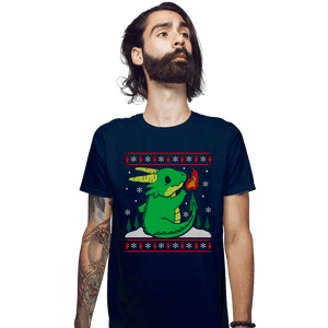 Shirts Fitted Shirts, Mens / Small / Navy Ugly Dragon Christmas