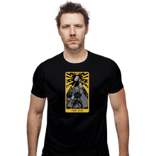 Load image into Gallery viewer, Shirts Fitted Shirts, Mens / Small / Black Tarot The Sun
