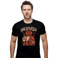 Load image into Gallery viewer, Shirts Fitted Shirts, Mens / Small / Black Halloween Is My Religion
