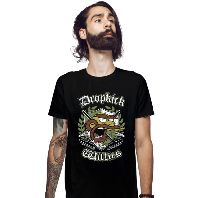 Daily_Deal_Shirts Fitted Shirts, Mens / Small / Black Dropkick Willies