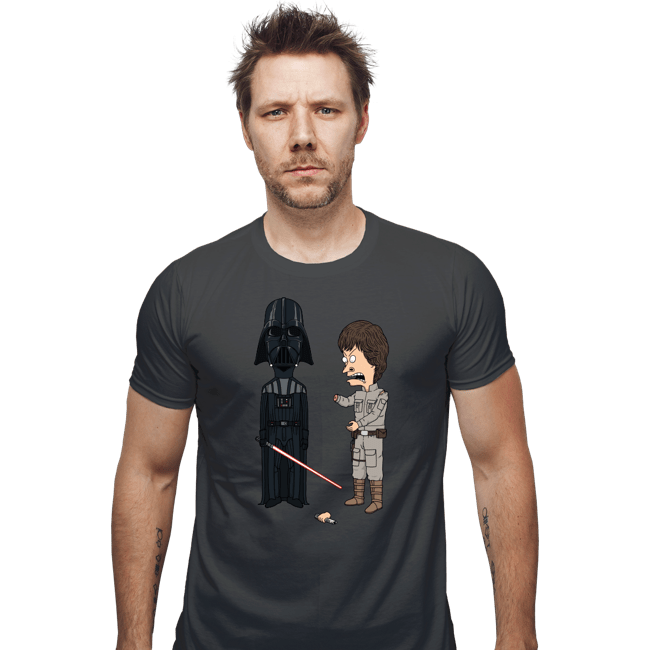Daily_Deal_Shirts Fitted Shirts, Mens / Small / Charcoal Stupid Jedi