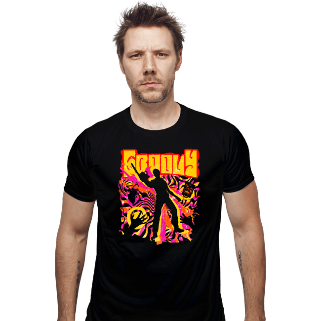 Daily_Deal_Shirts Fitted Shirts, Mens / Small / Black Retro Stay Groovy