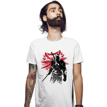 Load image into Gallery viewer, Shirts Fitted Shirts, Mens / Small / White The Witcher Sumi-e
