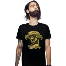 Load image into Gallery viewer, Shirts Fitted Shirts, Mens / Small / Black Hufflepuff
