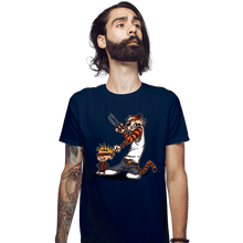 Load image into Gallery viewer, Secret_Shirts Fitted Shirts, Mens / Small / Navy The Superhero Team
