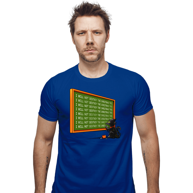 Daily_Deal_Shirts Fitted Shirts, Mens / Small / Royal Blue I Will Not Destroy