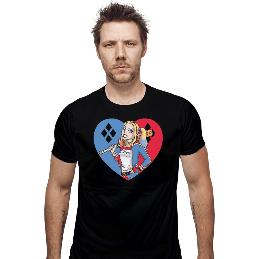 Shirts Fitted Shirts, Mens / Small / Black Harlequin Heart