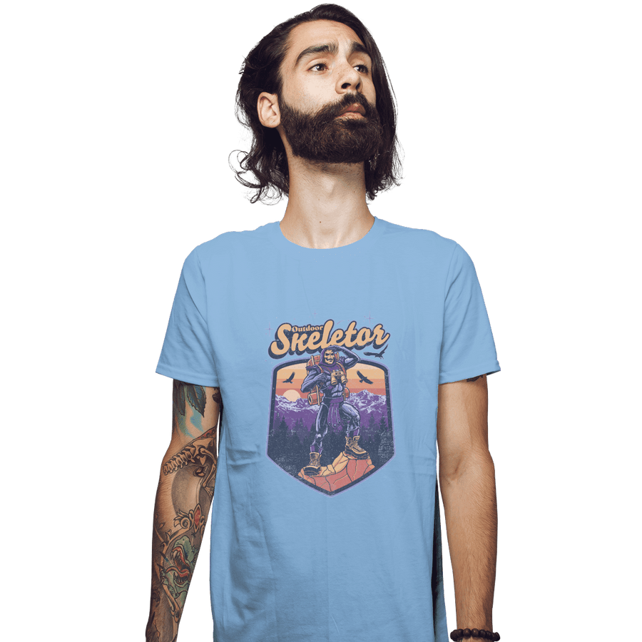Shirts Fitted Shirts, Mens / Small / Powder Blue Outdoor Skeletor
