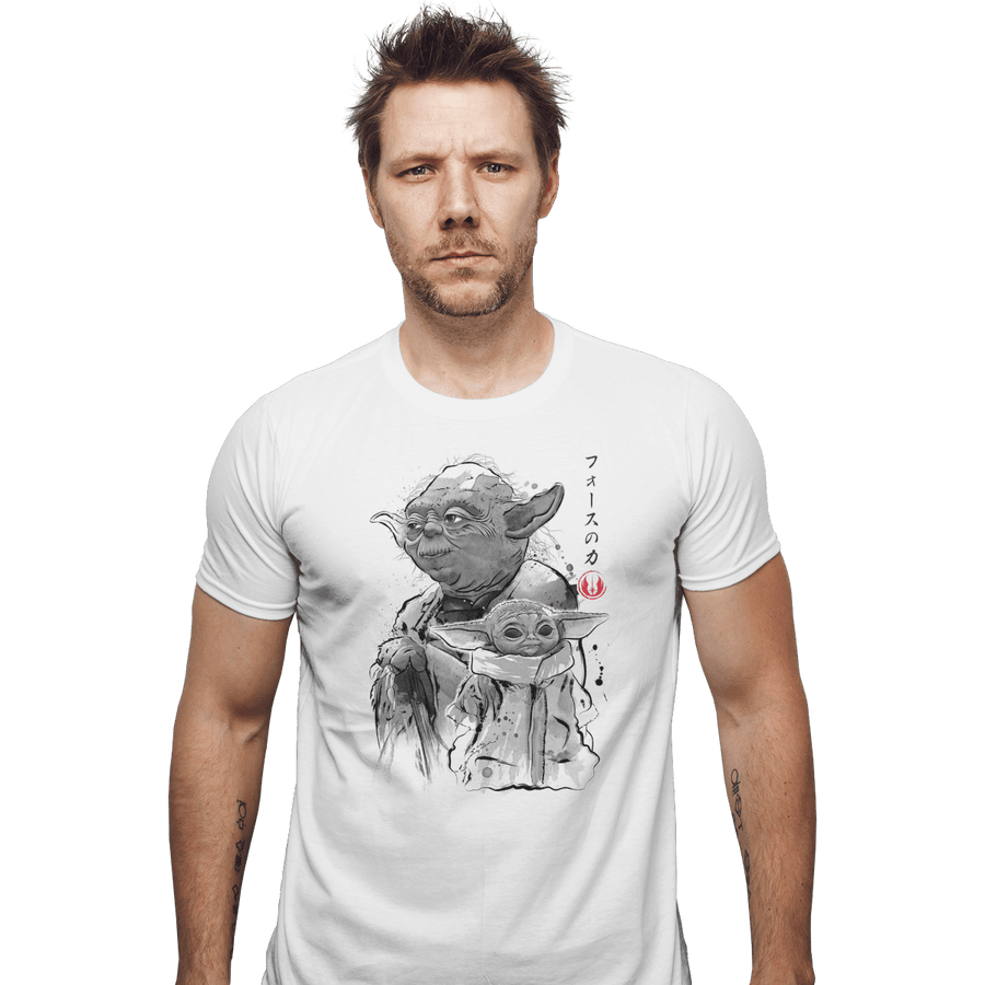 Shirts Fitted Shirts, Mens / Small / White Old And Young Sumi-e