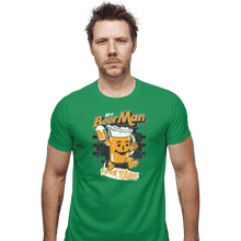 Load image into Gallery viewer, Shirts Fitted Shirts, Mens / Small / Irish Green Hey Beer Man
