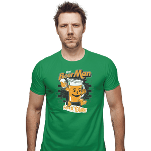 Shirts Fitted Shirts, Mens / Small / Irish Green Hey Beer Man