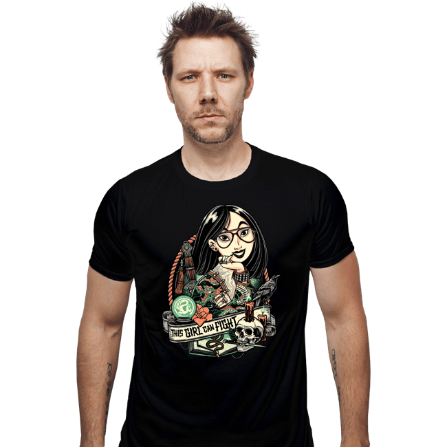 Secret_Shirts Fitted Shirts, Mens / Small / Black This Girl Can Fight!