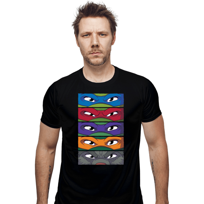 Daily_Deal_Shirts Fitted Shirts, Mens / Small / Black TMNT Eyes