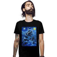 Load image into Gallery viewer, Daily_Deal_Shirts Fitted Shirts, Mens / Small / Black Starry Saturn
