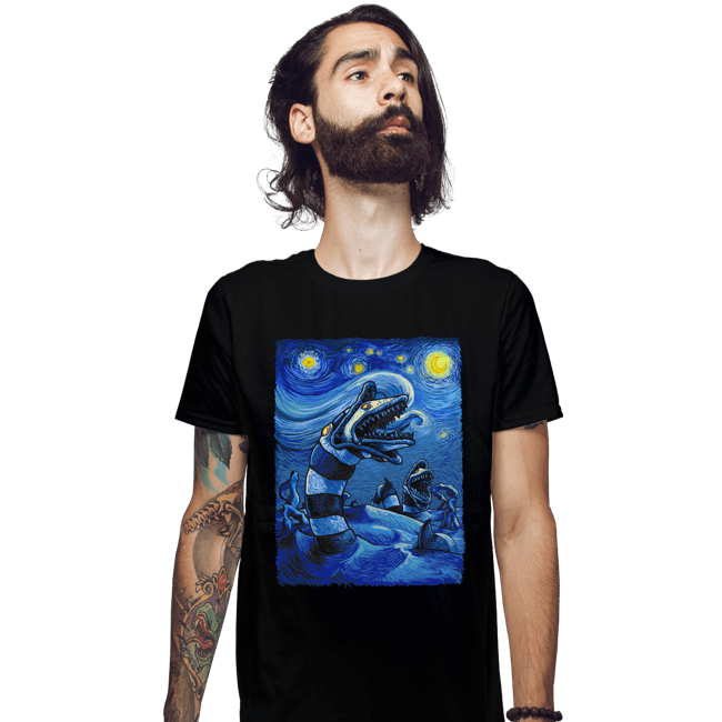 Daily_Deal_Shirts Fitted Shirts, Mens / Small / Black Starry Saturn