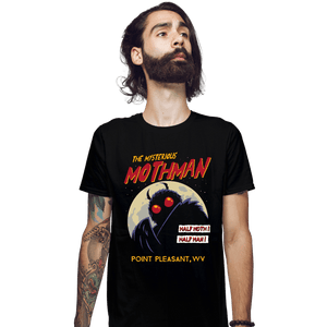 Daily_Deal_Shirts Fitted Shirts, Mens / Small / Black Mothman