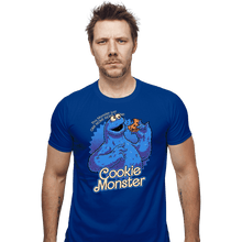 Load image into Gallery viewer, Daily_Deal_Shirts Fitted Shirts, Mens / Small / Royal Blue Cookie Monster Doll

