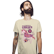 Load image into Gallery viewer, Shirts Fitted Shirts, Mens / Small / Sand Unicorn Anatomy
