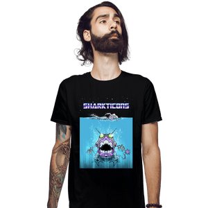 Secret_Shirts Fitted Shirts, Mens / Small / Black Sharkticons!