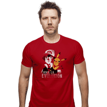 Load image into Gallery viewer, Shirts Fitted Shirts, Mens / Small / Red Viva La Evolucion
