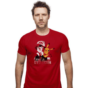 Shirts Fitted Shirts, Mens / Small / Red Viva La Evolucion