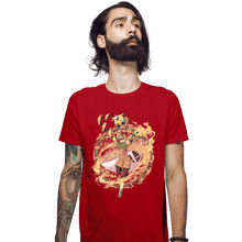 Load image into Gallery viewer, Shirts Fitted Shirts, Mens / Small / Red Ramen Fighter
