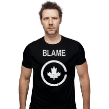 Load image into Gallery viewer, Shirts Fitted Shirts, Mens / Small / Black Blame Canada
