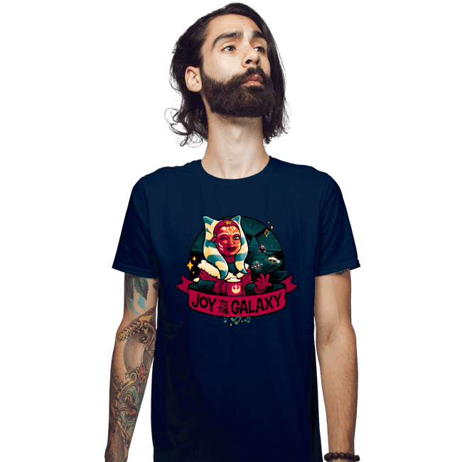 Daily_Deal_Shirts Fitted Shirts, Mens / Small / Navy Joy To The Galaxy