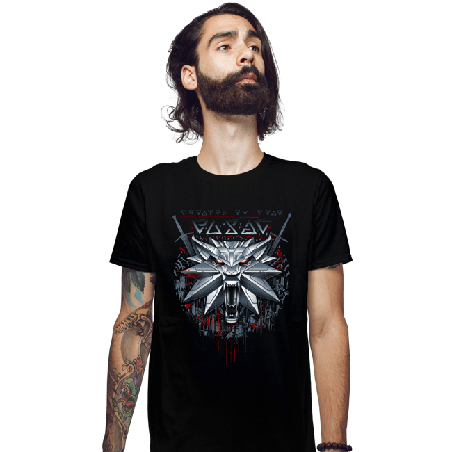 Daily_Deal_Shirts Fitted Shirts, Mens / Small / Black The White Wolf
