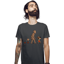 Load image into Gallery viewer, Shirts Fitted Shirts, Mens / Small / Charcoal Galactic Evolution
