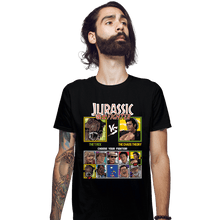 Load image into Gallery viewer, Daily_Deal_Shirts Fitted Shirts, Mens / Small / Black Jurassic Fighter
