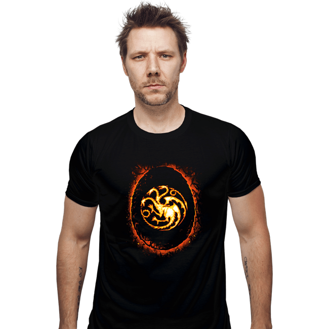 Daily_Deal_Shirts Fitted Shirts, Mens / Small / Black Egg Of The Dragon